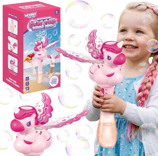 Woopie pistola sparabolle unicorno rosa
