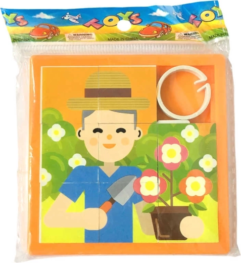 Puzzle scorrevole per bambini giardiniere 8 × 8 cm - 1 pezzo