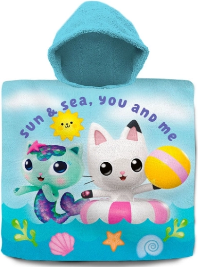 Poncho da bagno per bambini GABBY’S DOLLHOUSE 60 × 120 cm, cotone