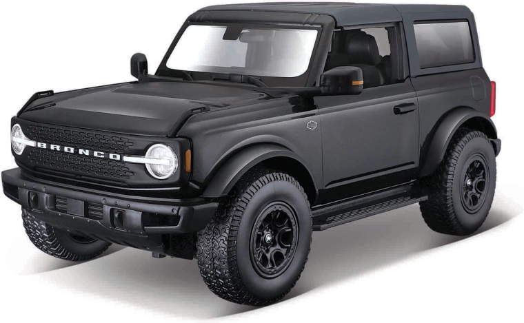 Ford Bronco Wildtrak 2021 modello in metallo nero 1:18