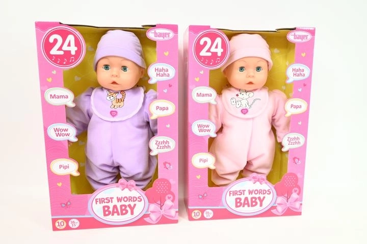 Bambola bebè Bayer (bobas) 38 cm – prime parole