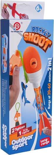 Aereo rosso in gommapiuma 2 in 1 con lanciatore