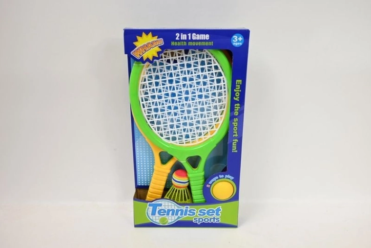 Set di racchette con pallina e volano da badminton
