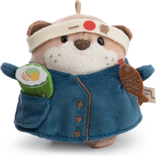 NICI MyMochi lontra Jiro 8 cm con sushi e costume da cuoco in confezione regalo