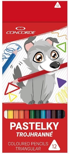 Pastelli CONCORDE triangolari 12 colori