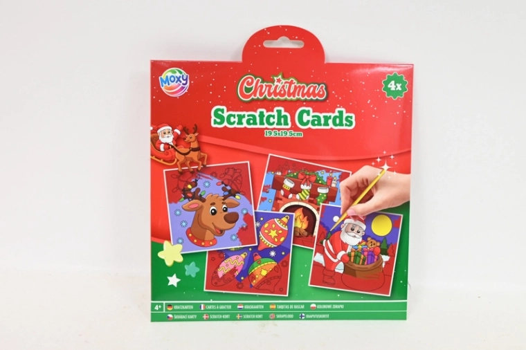 CCG immagini da grattare natalizie 4 pz 19 × 19 cm con penna