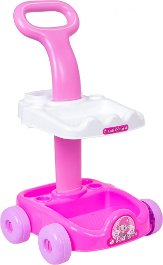 Carrellino stabile con ruote e spazio portaoggetti