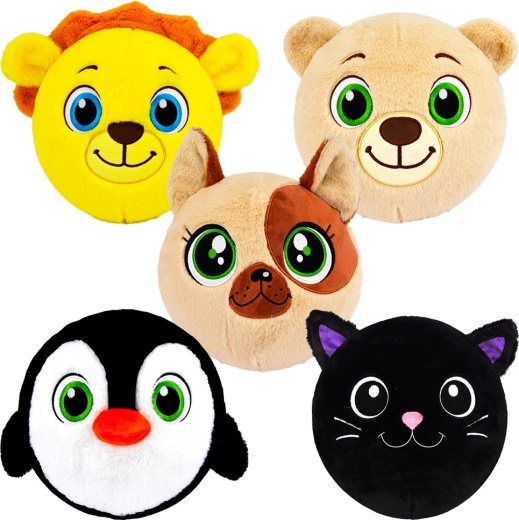 Pallone gonfiabile in peluche con animaletto 15 cm - 1 pezzo