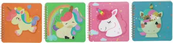 Notes 14x14 cm con motivo 3D Unicorno