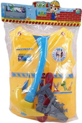 Set da riparatore per bambini con gilet e attrezzi - 6 pezzi