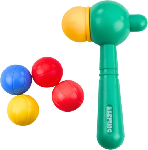 Gioco con martelletto e quattro biglie
