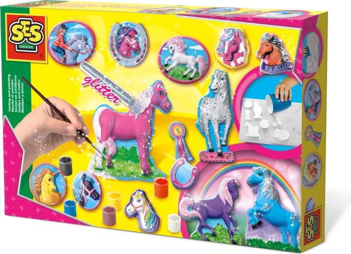 Colata e pittura di cavalli fantasy