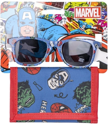 Set di occhiali per bambini e portafoglio Avengers - 1 pezzo