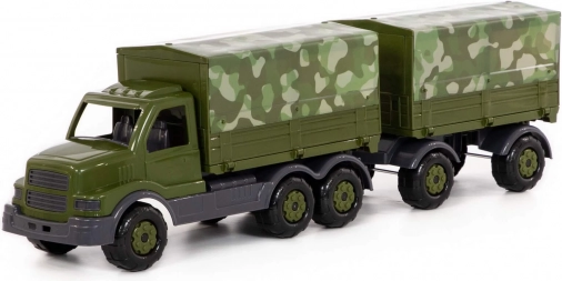 Auto militare Stopař con cassone telonato e rimorchio