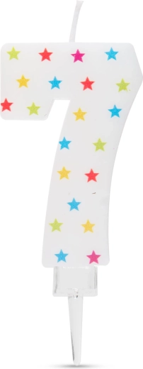 Candela per torta a forma di numero 7