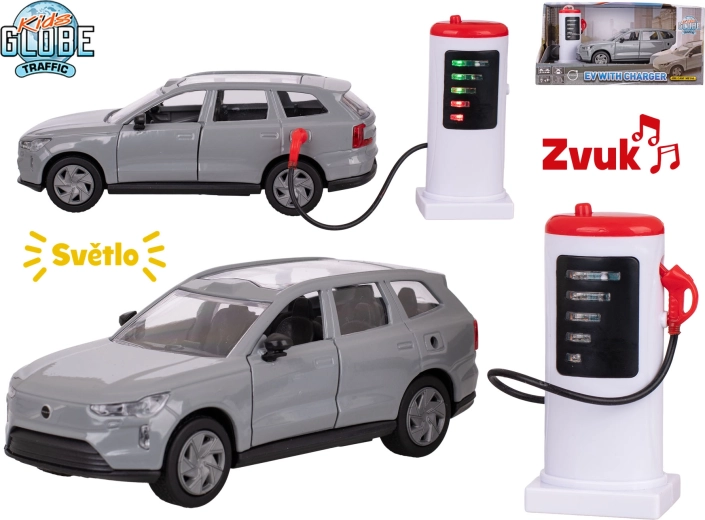 Kids Globe Traffic VOLVO EX90 modello SUV in metallo con luci e suoni 13,5 cm