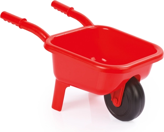 Carriola da giardino in plastica rossa