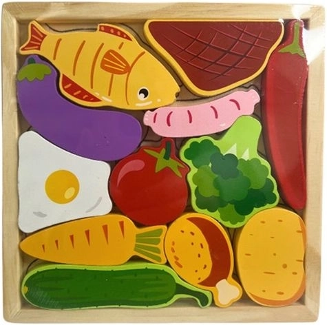 Puzzle in legno: cibo