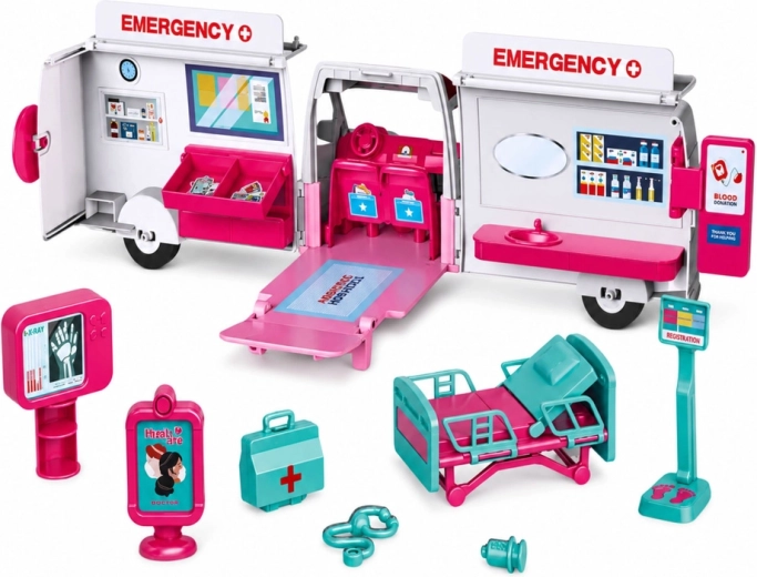 Ambulanza che si trasforma in mini ospedale