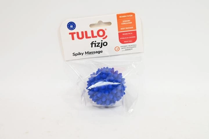 Pallina da massaggio riabilitativa Fizjo con rilievi 5,4 cm blu