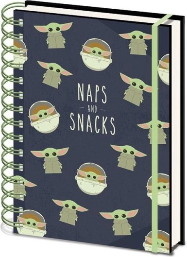 Quaderno Star Wars: The Mandalorian Snacks and Naps A5 con rilegatura ad anelli