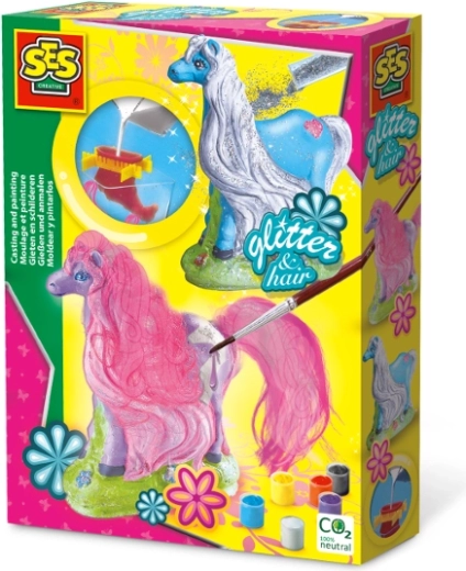 Set per colata in gesso – cavallo con criniera colorata