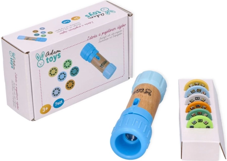 Adam Toys torcia per bambini blu con proiettore