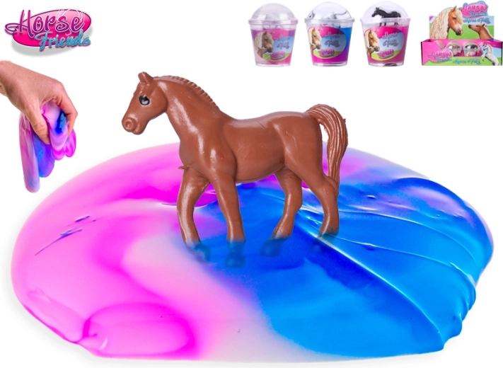 Slime con cavallino HORSE FRIENDS nel barattolo