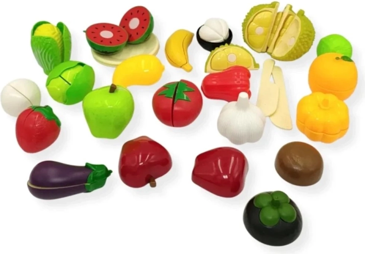 Frutta e verdura da tagliare per un gioco realistico