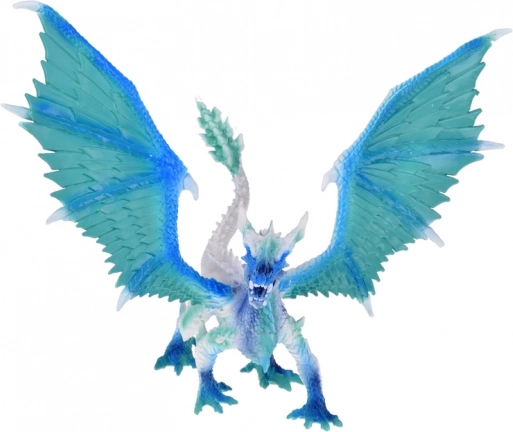 Drago di ghiaccio figurina con ali mobili