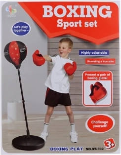 Set da box per bambini con palla da box regolabile in altezza