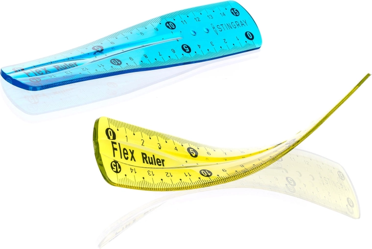 Righello flessibile e infrangibile Flexi 15 cm (mix di colori)