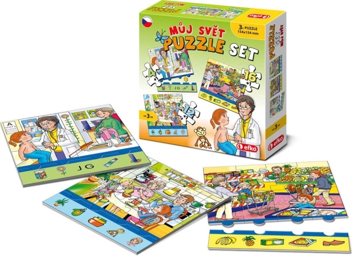 Efko puzzle Il mio mondo 3 in 1 (4, 12 e 16 pezzi)