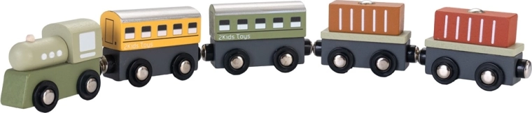 2Kids Toys trenino in legno 2 in 1