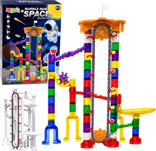 Pista cosmica per biglie – set di costruzioni da 153 pezzi