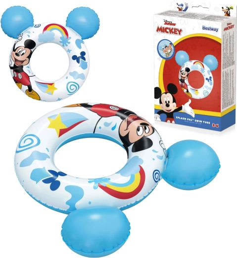Ciambella gonfiabile per bambini Bestway Mickey Mouse con orecchie