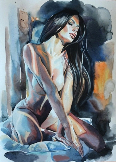 NORIMPEX pittura con diamanti nudo di donna 30 × 40 cm