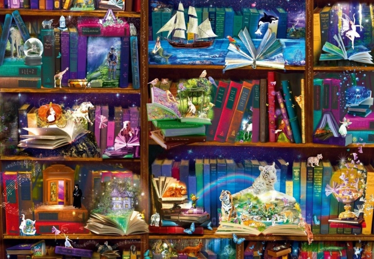Bluebird puzzle Avventure in biblioteca 1000 pezzi