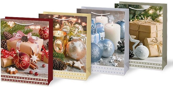Sacchetto regalo natalizio in carta A5 con stampa - 1 pezzo