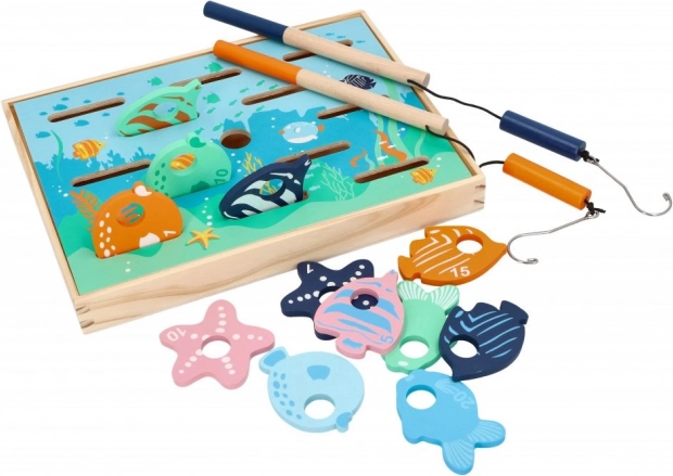 Gioco di pesca in legno per bambini
