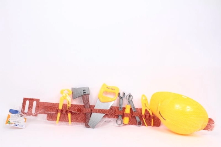 Set di attrezzi per bambini con cintura e casco