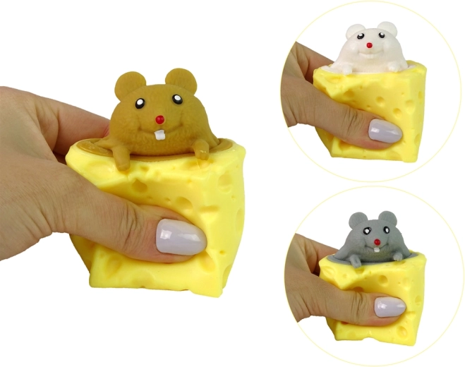 Mouse Squishy al Formaggio Giocattolo Sensoriale Pop It