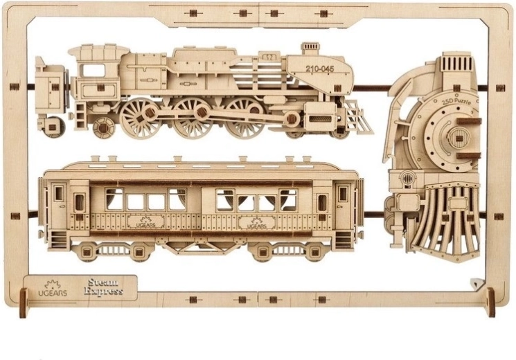 Puzzle meccanico in legno Ugears 2,5D Steam Express