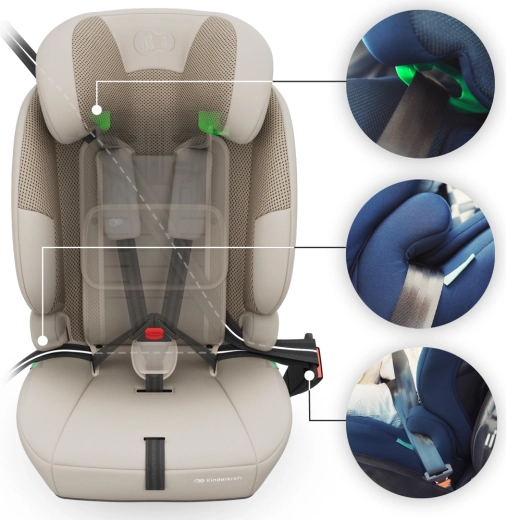Installazione facile senza ISOFIX grazie alla cintura a 3 punti