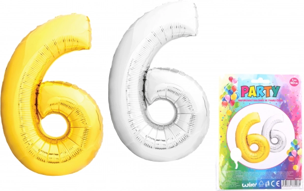 Palloncino gonfiabile a forma di numero 6