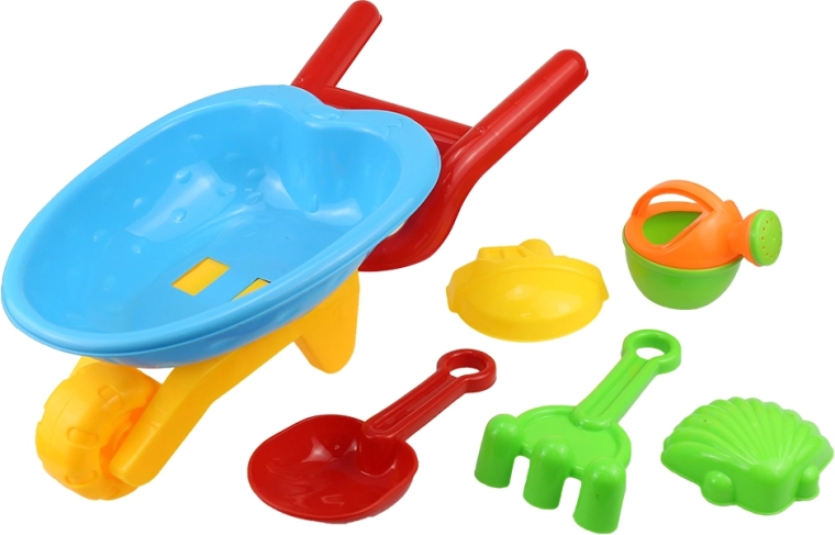 Set di formine per la sabbia in mini carriola - 5 pezzi