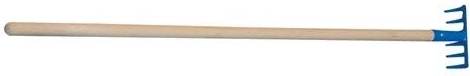 Rastrello per bambini in acciaio con manico in legno 10 cm