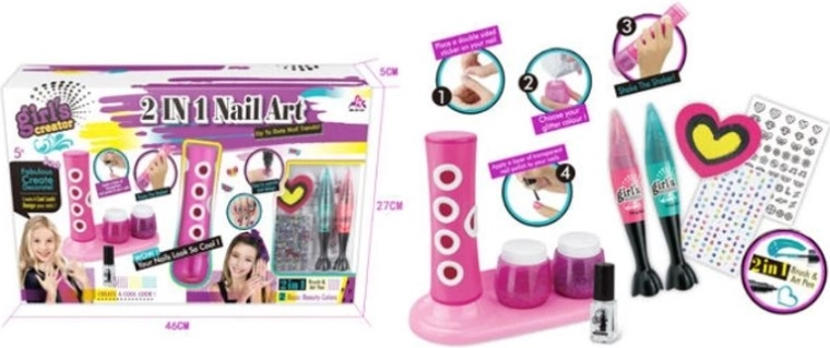Set per decorare le unghie 2 in 1