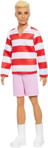 Bambola Barbie Ken Fashionistas con felpa a righe