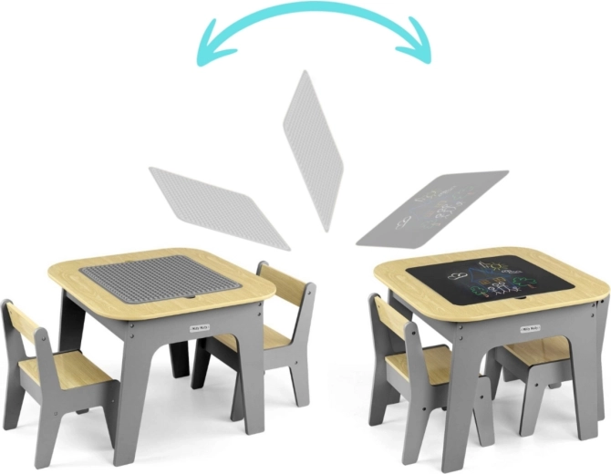 Piano bifacciale per costruire e disegnare